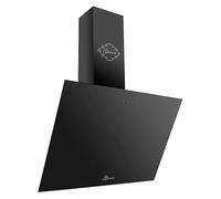 Cappa aspirante 60 cm Nero Vetro GURARI 286 BL 6 Pr, cappa da cucina Classe di efficienza energetica A, cappa inclinata 1000m³/h, cappa da parete telecomando