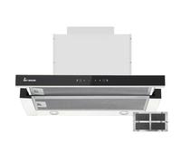 Cappa aspirante 60cm incasso acciaio inox scarico/ricircolo touch gestuale