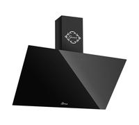 Cappa aspirante 80 cm GURARI 286 BL 8 Pr/Cappa da parete Nero Vetro/Classe di efficienza energetica A, 1000m³/h, Cappa inclinata telecomando