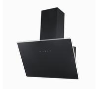 Cappa Aspirante 80 CM senza Testa Cappa Inclinata Nero A Ventilato LED respekta