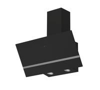 Cappa Aspirante 80 CM senza Testa Cappa Inclinata Vetro Nero LED respekta