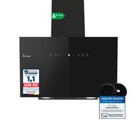 Cappa Aspirante 80cm Ricircolo Scarico Parete Inclinata Nera Controllo Gestuale [EEK: A+++]