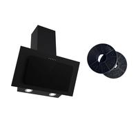 Cappa Aspirante A Parete Senza Testa 60 CM Nera Con Filtro MS [EEK: A++]