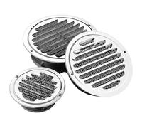 cappa aspirante a testa piatta in acciaio inox 304, protezione antivento, tubo di scarico della cappa, ventilazione, aria condizionata, copertura traspirante (singola)(100mm(4inch),304)