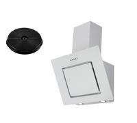 Cappa Aspirante Cappa Inclinata Testa Libera 60 CM Bianco Con Filtro respekta [EEK: B]