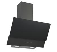 Respekta Cappa aspirante senza testa / Cappa aspirante diagonalmente 90 cm / Alloggiamento in acciaio inox con paralume in vetro nero / Funzione di scarico e ricircolo / CH66090BSGA / A / 42-63 dB