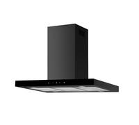 Cappa Aspirante Cappa-Isola 90 CM Cappa Parete Nero Opaco Touch Control respekta [EEK: A+]