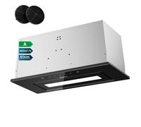 Cappa aspirante Ciarra 60 cm 460 m³/h Ricircolo con filtri al carbone (2 pezzi) Controllo manuale Nero AWB6931B
