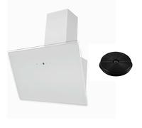 Cappa Aspirante Con Filtro Carbone 60 CM Umluftset Bianco Cappuccio LED respekta [EEK: A++]