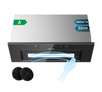 Cappa aspirante da incasso Controllo gestuale 52 cm nero LED e filtri carbone