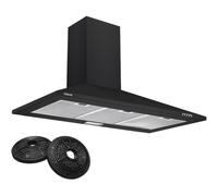 Cappa aspirante decorativa da parete Ciarra AW9201B 90 cm A++ Nero