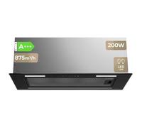 Cappa aspirante Evvo CEi52 Black Incasso 52cm 875m³/h LED