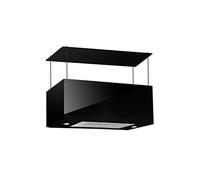 Cappa aspirante nera per cucina a isola schermo touch luce led 60x35cm