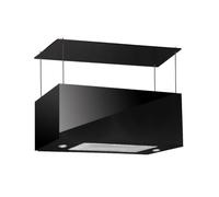 Cappa aspirante nera per cucina a isola schermo touch luce led 60x35cm