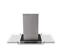 Cappa aspirante per isola con touch screen LCD, cappa aspirante decorativa in acciaio inox e vetro, design europeo, aspirazione 750 m³/h, rumore 65 dB, 90 x 54 x 59-106 cm