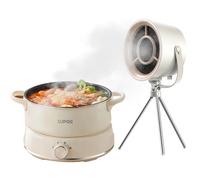 Cappa Aspirante Portatile, Aspiratore Fumo Sigaretta per Casa, 3 Livelli di Vento, Ventilatore Rimovibile e Lavabile, Aspiratore Cappa Cucina Per Dormitorio, Campeggio, Barbecue Interno