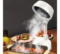 Cappa Aspirante Portatile, Cappa Aspirante da Tavolo Pieghevole con 3 velocità, Aspiratore da a Basso Rumore con Filtro Rimovibile e Tazza di Raccolta 'olio per Griglia