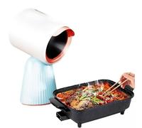 Cappa aspirante portatile da cucina per interni, mini ventilatore, avvio con un pulsante, filtraggio multiplo, filtro estrattore olio, risparmio di spazio, bianco