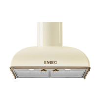 Cappa aspirante Smeg KS59POE2, a parete, 60 cm, antracite, dettagli bronzo antico