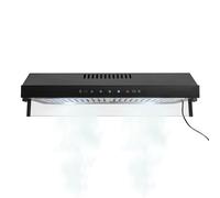 Cappa aspirante sottostruttura 60 cm extra piatta ricircolo dell'aria e di scarico, in acciaio inox, 3 livelli, controllo touch, potenza massima di scarico 500 m³/h, cappa aspirante con deflettore
