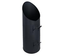 Cappa carbone pattumiera metallo nero porta carbone bruciatore legna fuoco 56...