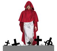 Cappa con Cappuccio Uomo,Mantello Vintage Halloween da Uomo | Mantello per Costumi Festival d'Autunno Vampiro Vacanze Gotico Fantasma Rinascimento Halloween Festa Cosplay Falò