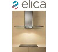 Cappa cucina ELICA GLACIER a T ROVESCIATA CAMINO 110 CM VETRO PIATTO INOX