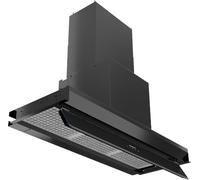 Cappa da Incasso Aspirante Filtrante, Classe A, Touch Control, LED, Steam Sensor, Sistema Anticondensa, 635 m³/h, Nero + Vetro, cm 90x71x35, SILVERLINE INSIDE 3129.9.733.31