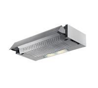 Cappa da incasso estraibile colore alluminio 90 cm