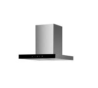 Cappa da Parete Respekta Blocco 60 cm Acciaio Inox Nero Vetro Touch Control