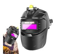 Cappa da saldatura con oscuramento automatico, casco per saldatura antiriflesso, copricapo portatile regolabile, ampia protezione per il viso per la fabbricazione di metalli e la casa industriale
