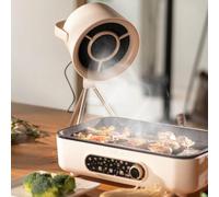 Cappa da tavolo, cappa aspirante portatile per pentole calde, mini cappa aspirante sospesa regolabile con forte aspirazione per cucina, casa, barbecue, pentola calda
