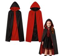 Cappa da vampiro con cappuccio - Costume da vampiro unisex per bambini, Cappa da Halloween per bambine e bambini, 90 cm 120 cm Cappotto gotico Dracula vampire Halloween, carnevale e feste maschera
