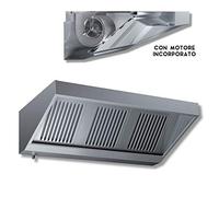 Cappa d'aspirazione a parete mod. SNACK con motore. Prof. 110-120x110x45H, Con Regolatore di Velocità