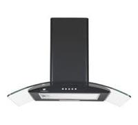 Cappa decorativa - CONTINENTAL EDISON - CEH60GB2 - Classe A - 60 x 47 x 50,84 cm - Nero / Vetro