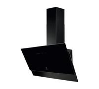 Cappa decorativa inclinata, 90 cm, 460 m3/h, colore: Nero