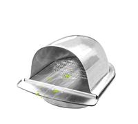 Cappa di Ventilazione, Tappo di Uscita di Ventilazione, Cappa di Sfiato Parete Esterna in Acciaio Inossidabile 304 Cappuccio di Sfiato Tipo N Porta di Scarico Cappa da Cucina Uscita Aria Hoo Esterno,1