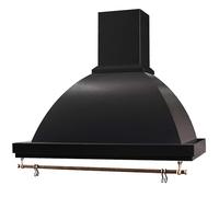 Cappa FHULLER Parete Rustica Moderna Marta K213 da 90 Motore 420 M³/h di serie, "600 M³/h OPZIONE", Verniciata NERA RAL 1011 Con Sottopensile Rame, 3 Velocità, Luci Led 2 W, Pannelli Alluminio