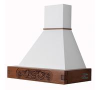 Cappa FRUTTA L 90 cucina rustica in legno noce scuro bianco motore CL90-NSBHC52 [EEK: B]