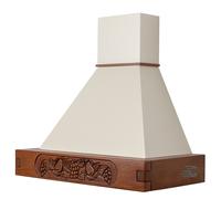 Cappa FRUTTA L 90 cucina rustica legno noce scuro / panna motore CL90-NSPHC52 [EEK: B]