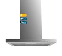 Cecotec Cappa Aspirante 60 cm Flux TM 603500 Inox A. Potenza Di Aspirazione 350M3/H, Motore 70W, Controllo Meccanico, 3 Livelli Di Potenza, Luce E Filtro Al Carbonio, Inox