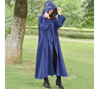 Cappa Lunga Etica Da Signora Con Cappuccio Ricamo Floreale Cinese