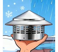 Cappa per camino in acciaio inox, Cappello del Camino Antipioggia, Copertura Camino Terminale Canna Fumaria, for canna fumaria esterna for stufe a legna e tubi di canalizzazione(110mm/4.335inch)