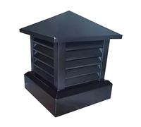 Cappa per camino per tetti esterni, struttura in lega di alluminio con ventilazione Louvre, design quadrato per protezione camino e tetto