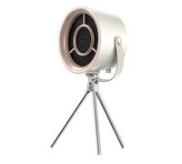 Cappa portatile con filtro intercambiabile, 3 livelli antivento regolabile tramite USB, cappa di scarico per interni, barbecue, dormitorio, cucina, ideale per piccoli spazi (bianco crema)
