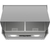 Siemens LE63MAC00 iQ100 - Cappa intermedia da 59,9 cm, filtro antigrasso in metallo, interruttore a pulsante, colore: Argento