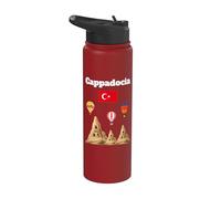 Cappadocia souvenir turco Mongolfiera bandiera della Turchia Stainless Steel Insulated Water Bottle