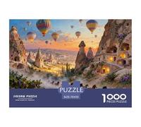 Cappadocia turca Palloncino alba Puzzle in Legno Impermeabile Puzzles Da 1000 Pezzi Per Adulti Sfidanti E Rompicapo Giochi Di Puzzle Impegnativi