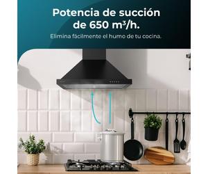 Cappe a piramide Cecotec Bolero Flux PM 606500 Black A