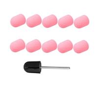 Cappe Abrasive per Unghie Rosa 80# 10 Pezzi in Plastica